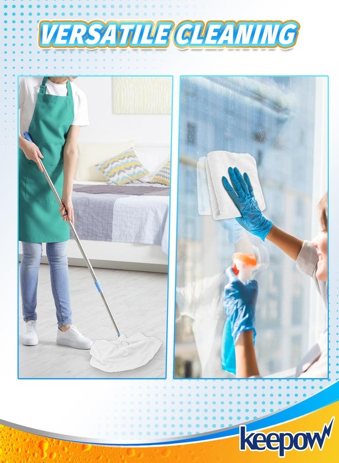 كيباو مجموعة KEEPOW من 4 قطع من مناشف التنظيف المصنوعة من الألياف الدقيقة كبيرة الحجم، مقاس 30 × 20 بوصة، مناسبة لممسحة الزجاج، قابلة للغسل وإعادة الاستخدام لتنظيف الزجاج والنوافذ والمكاتب والسيارات، عالية الامتصاص، لا تترك وبرًا أو خطوطًا (أبيض وأزرق) - Image 3